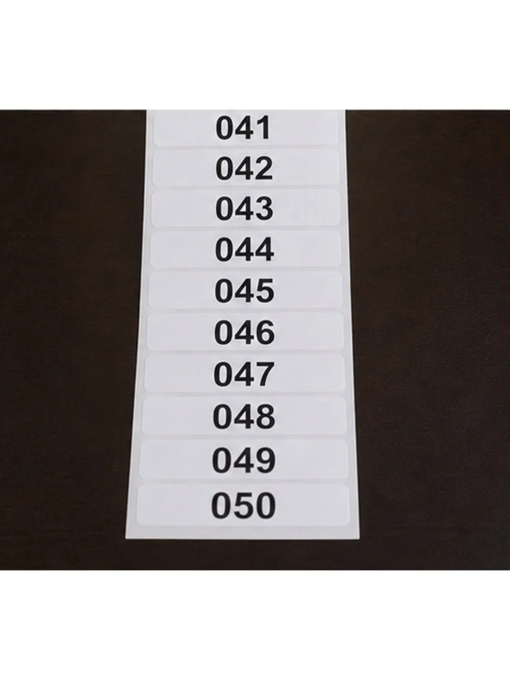 50 Custom printed numbered 3